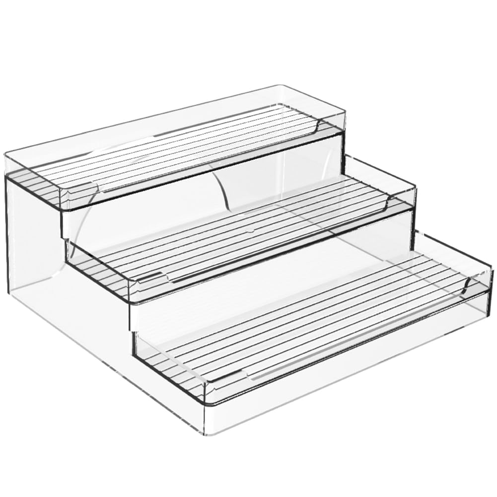 LOLPALONE Tiered Cupboard Shelves Frees Tanding Kitchen Pantry Storage for Tins, Jars and Cans - for Pantries Display Stand