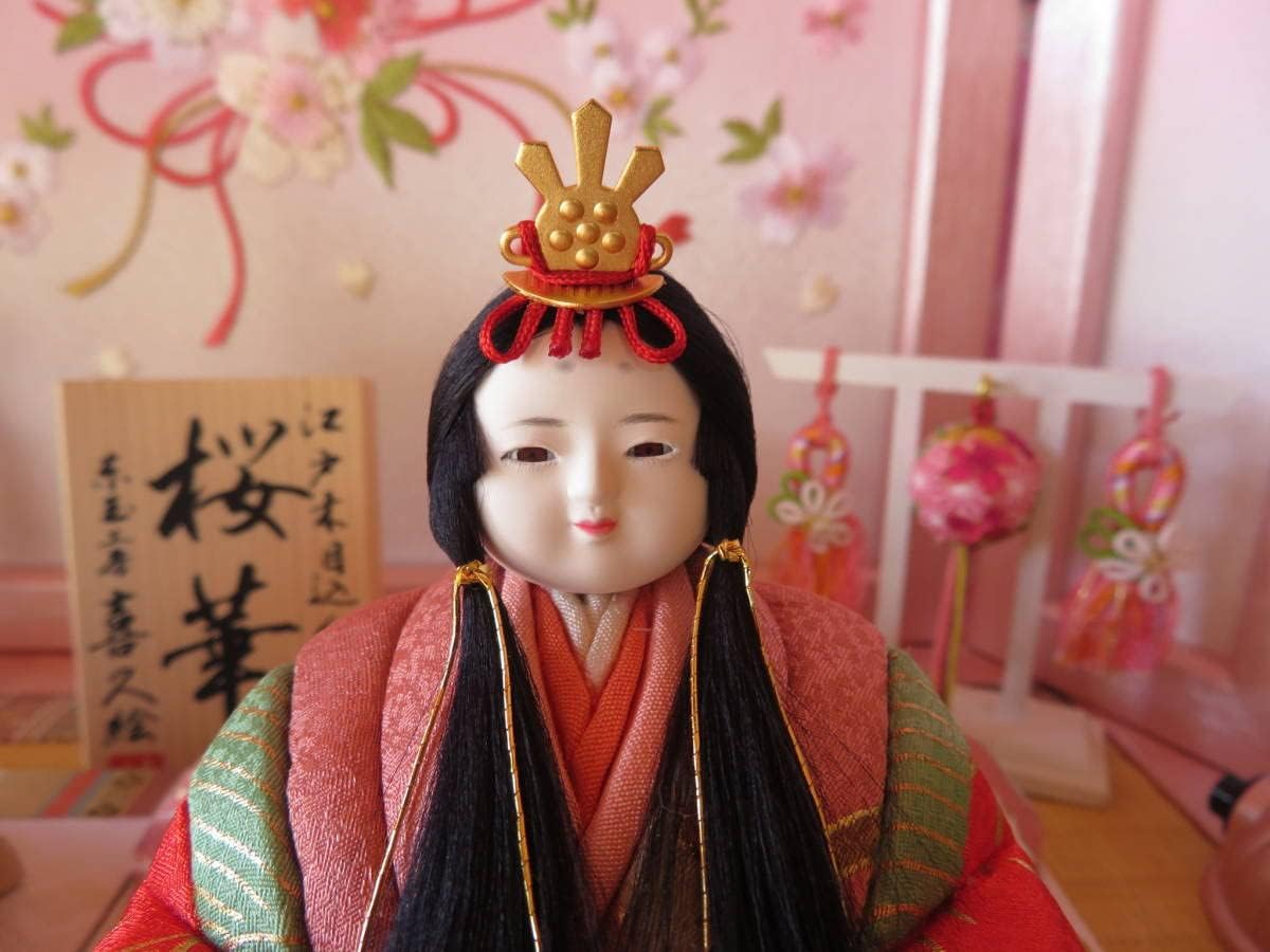 雛人形 木村一秀作 江戸木目込み人形 親王飾り 会津曙塗り収納セット