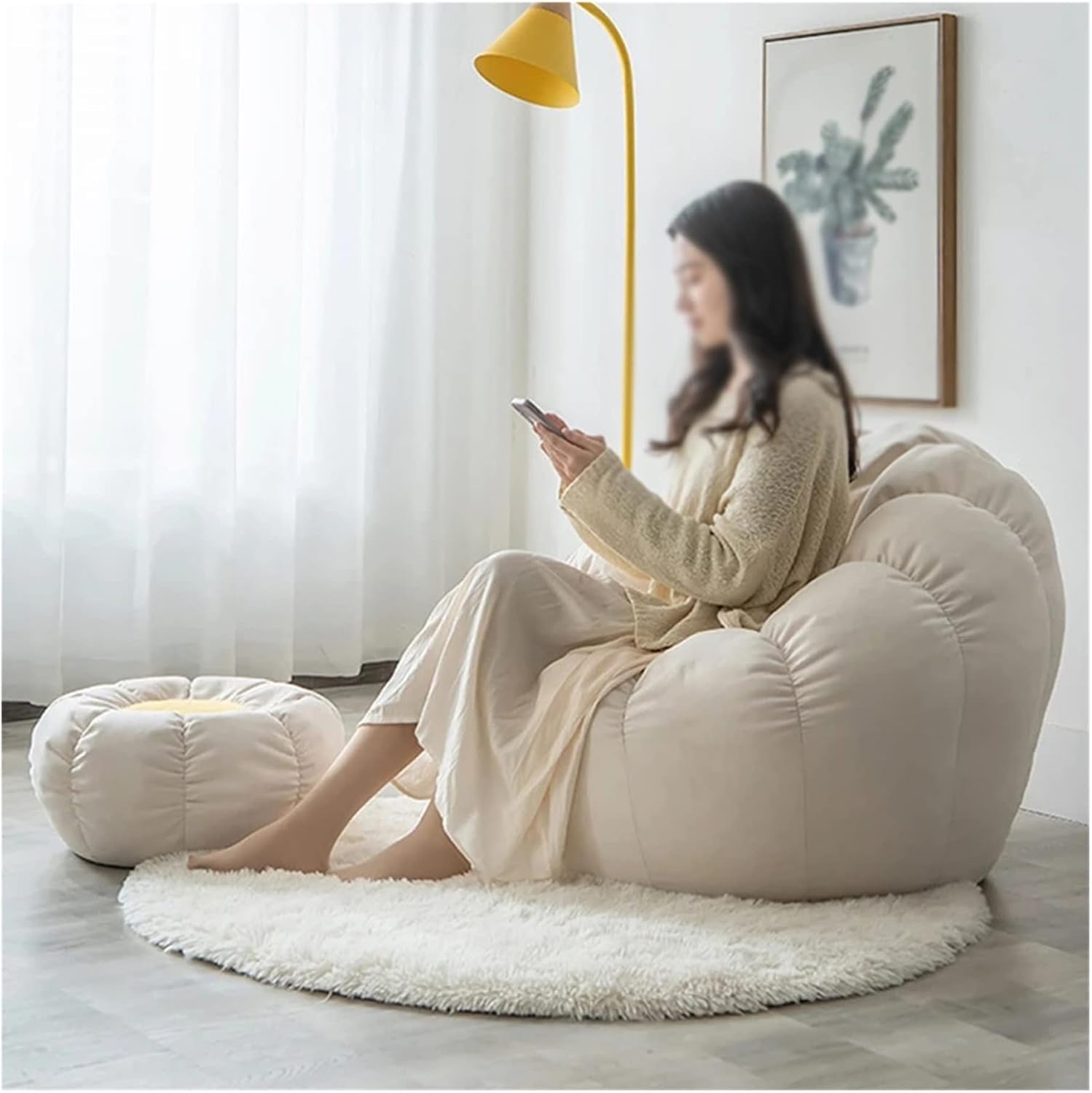 Storage Living Room Bean Bag Sofa Cover Outdoor Bedroom Recliner Single Bean Bag Furniture