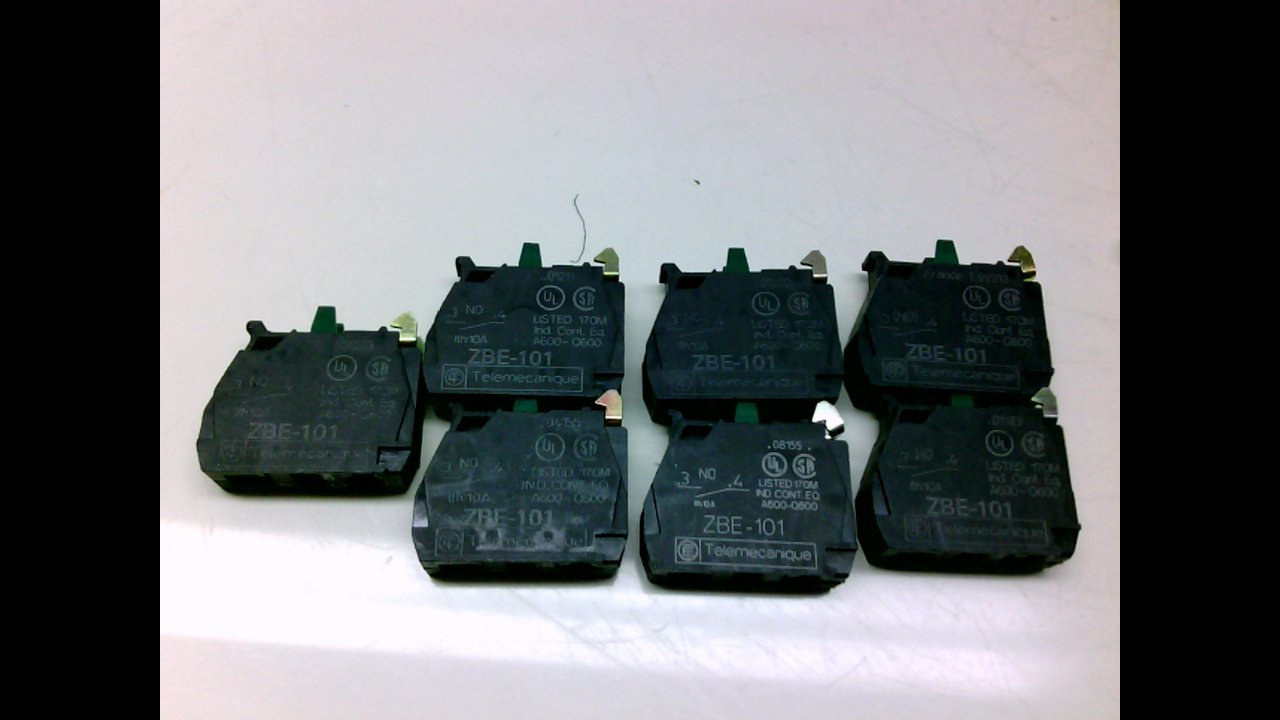 Telemecanique Zbe-101 - Pack Of 7 - N/O Contact Block 22Mm Zbe-101 - Pack Of 7 -