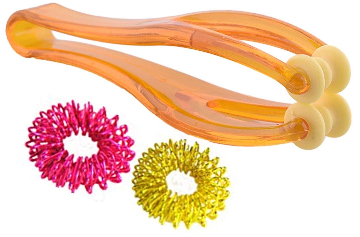 Ishika accessories Pain Relief Yubi Lax Germa - 1pc Finger Roller Massager & 2pc Accupressure Ring Massager-53