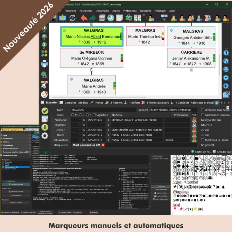 Coffret Généatique 2026 Prestige Logiciel Généalogie PC