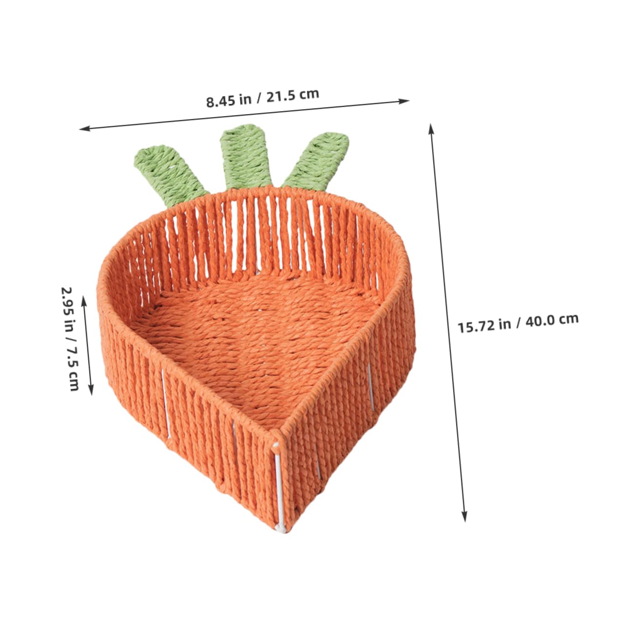 STOBAZA Carrot Shaped Storage Basket for Home Organization Multi Functional Vegetable Shelf Rack Snack Tray Attractive Design for Kitchen Tabletop Decor Easy Maintenance