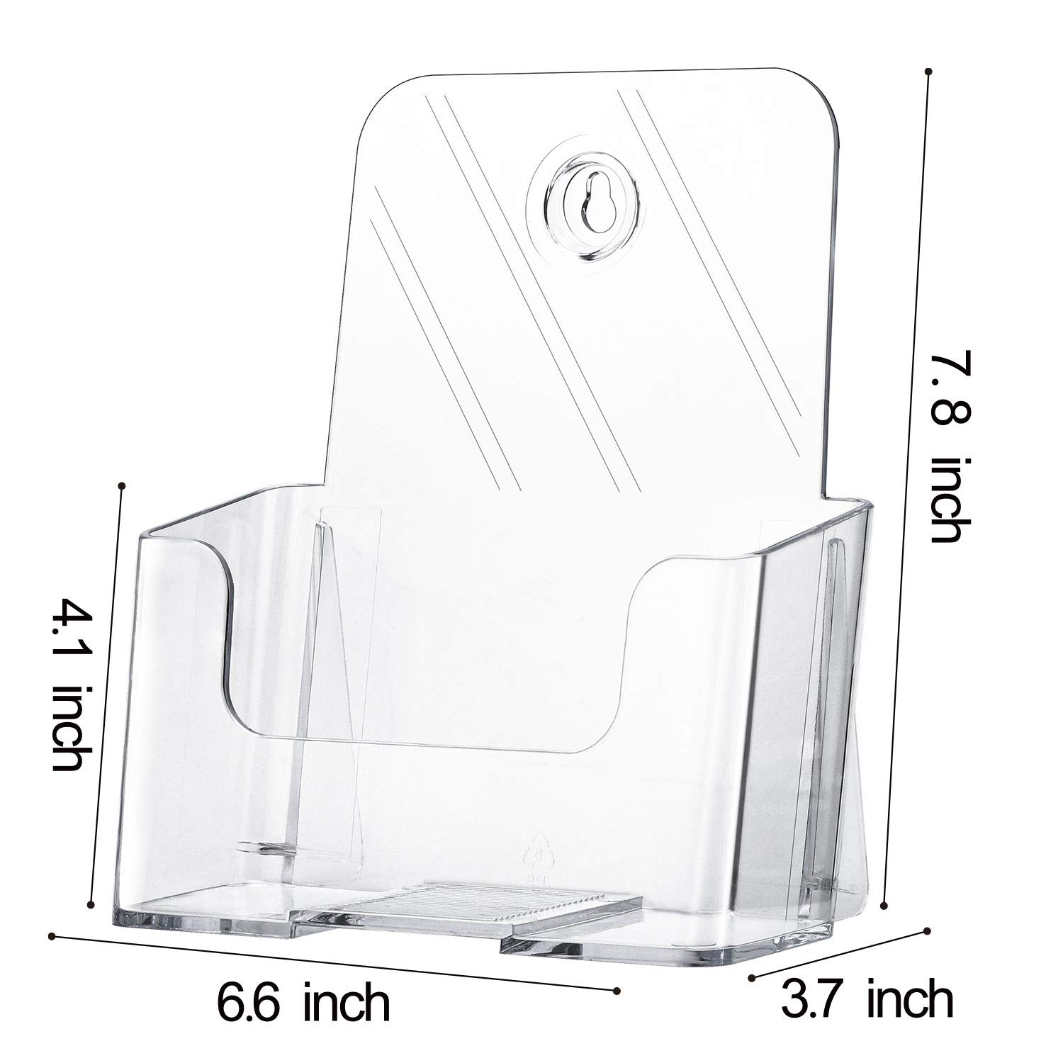 MaxGear Acrylic Brochure Holder 6 X 8 Inches Plastic Magazine Holder MaxGear Acrylic Brochure Holder 6 X 8 Inches Plastic Magazine Holder