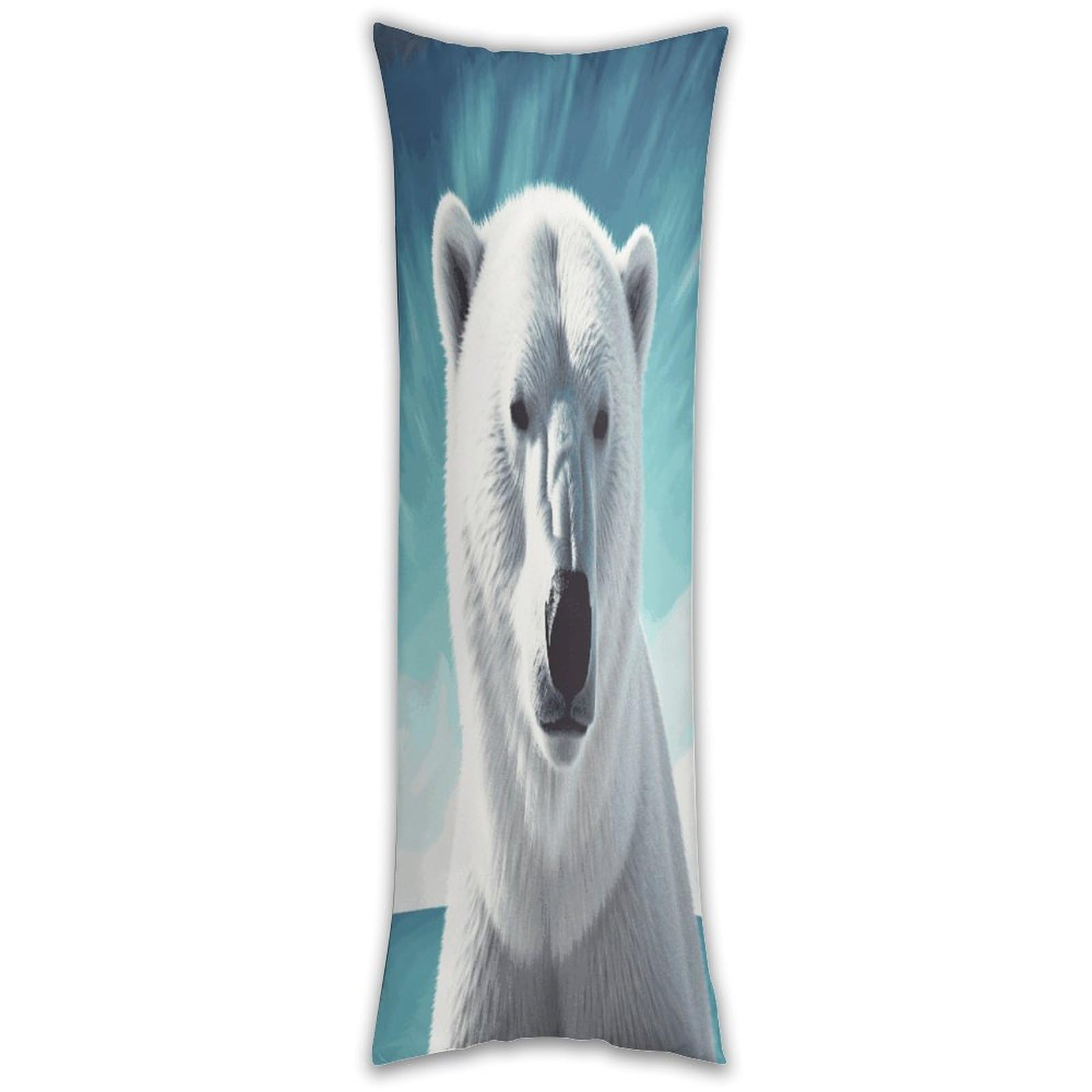 Polar Bear Pillow Cases Breathable Vertical Long Pillowcase Body Pillowcase with Hidden Zipper Closure Soft and Cozy Pillow Cover 20x54 Inches for Bedroom Couch