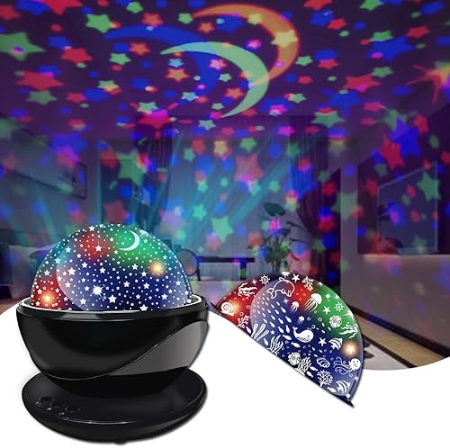 Miniatura 2 de Proyector de astronauta, luces LED USB o luz nocturna de batería, luces de dormitorio, luz nocturna del mundo marino para niños, proyector de