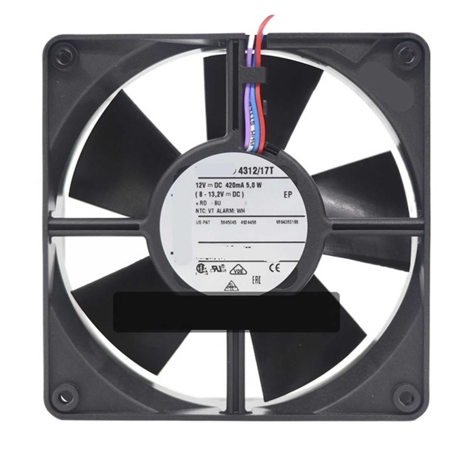 Ventilateur de refroidissement 4312/17T 12V DC 119mm pour boîtier PC