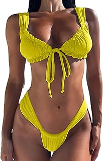 Bordado Europeo Americano Comercio Exterior Encaje Up Bikini Sexy Color Sólido Split Mujeres Traje De Baño Buen Conjunto Hombres Tops Impreso