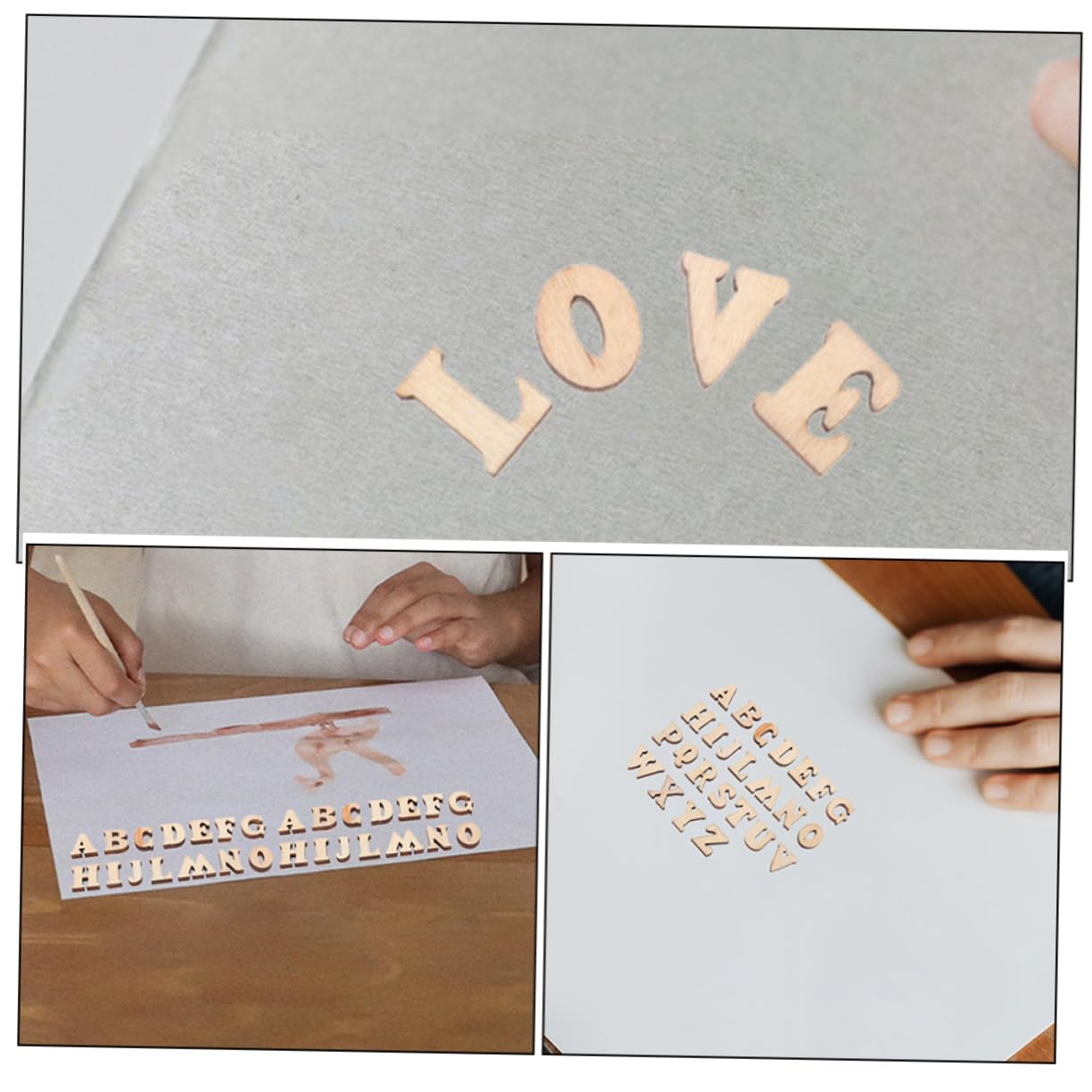 200 Stück Bunte Holzbuchstaben - DIY Alphabet Bastelset Für Dekoration