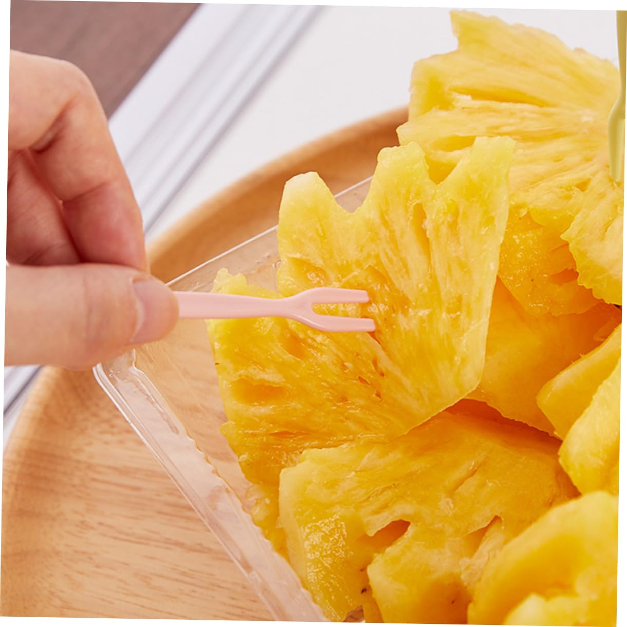 Garneck Compact Lightweight 150 Pcs Fruit Fork Set Fork Sushi Sticks Appetizer Picks Disposable for Snacks