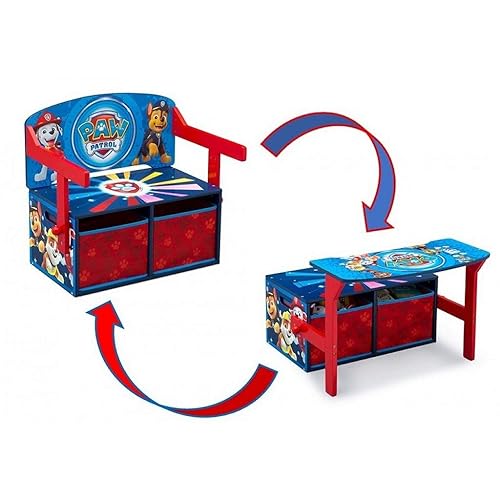 Delta Children - Banco de actividades convertible para niños Nick Jr. PAW Patrol nick jr. paw patrol,Marvel Spidey y sus increíbles amigos
