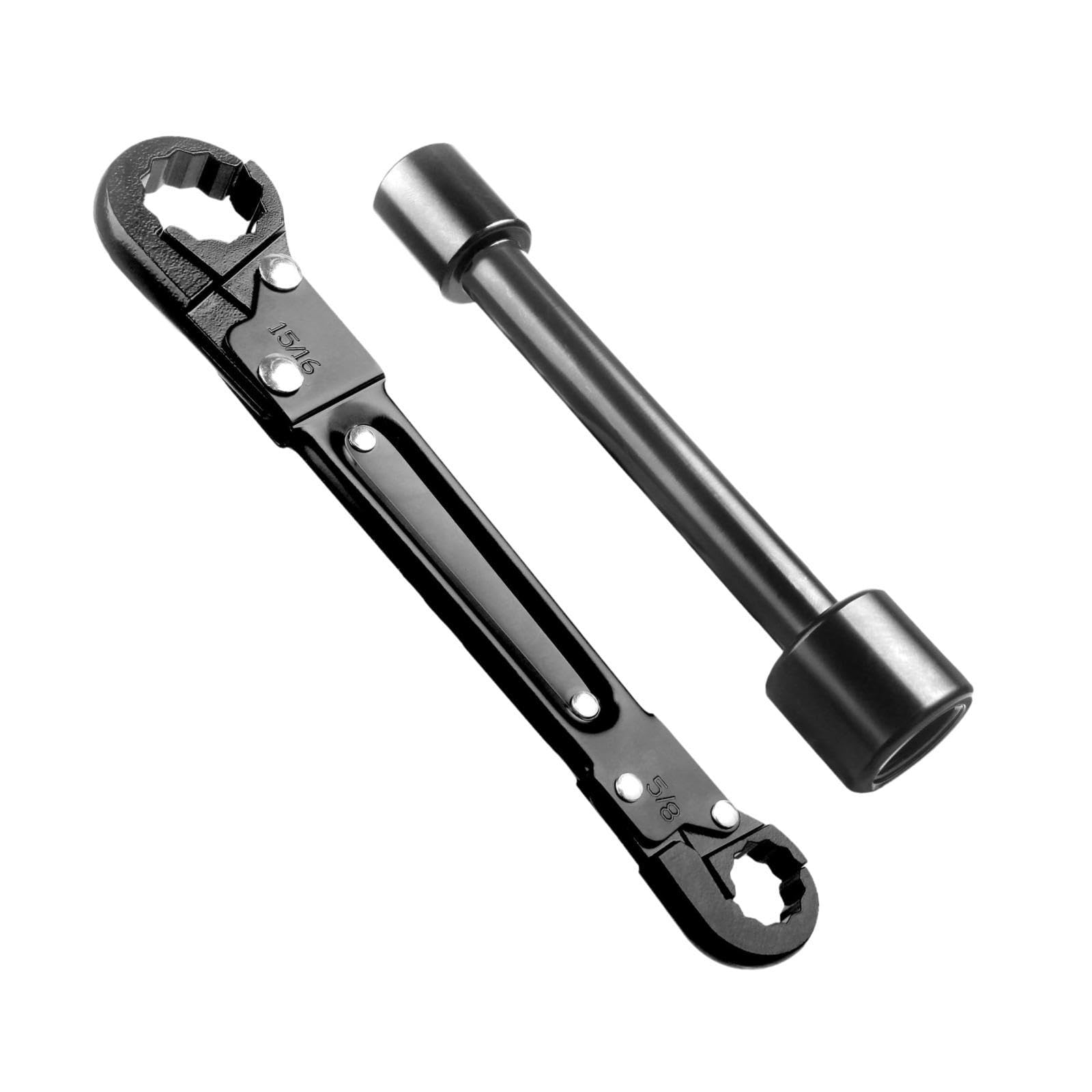 Llave de fontanero profesional, herramienta para extraer topes angulares, llave de tubo de doble extremo