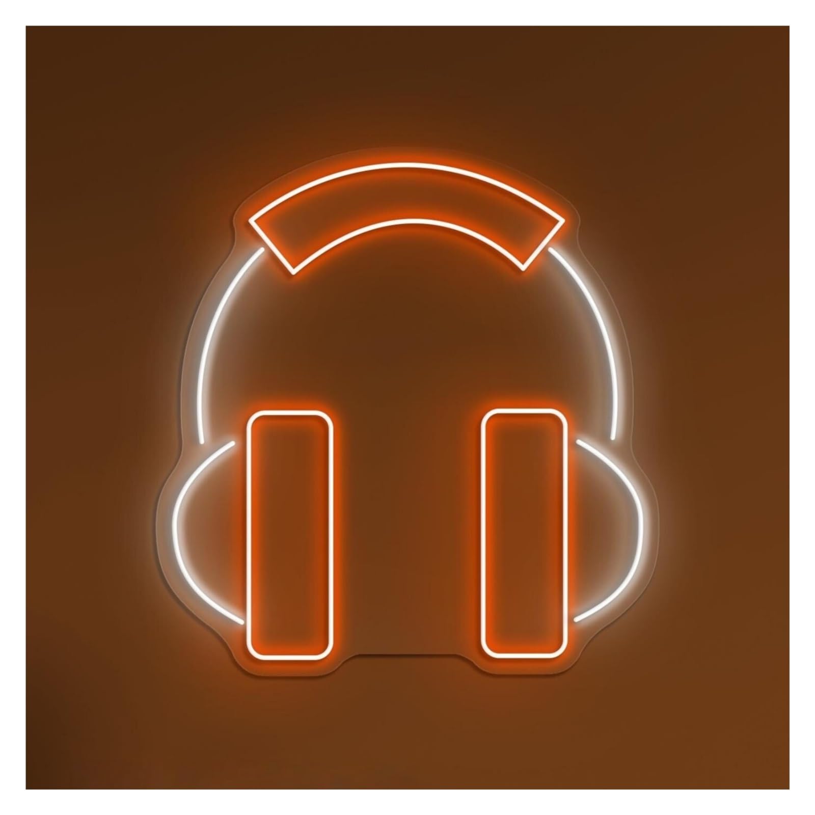RONGCH Hanging Art Signs Headphones Neon Sign, Suitable for Music Studio Wall Decor with Brightness Adjustable 38cm