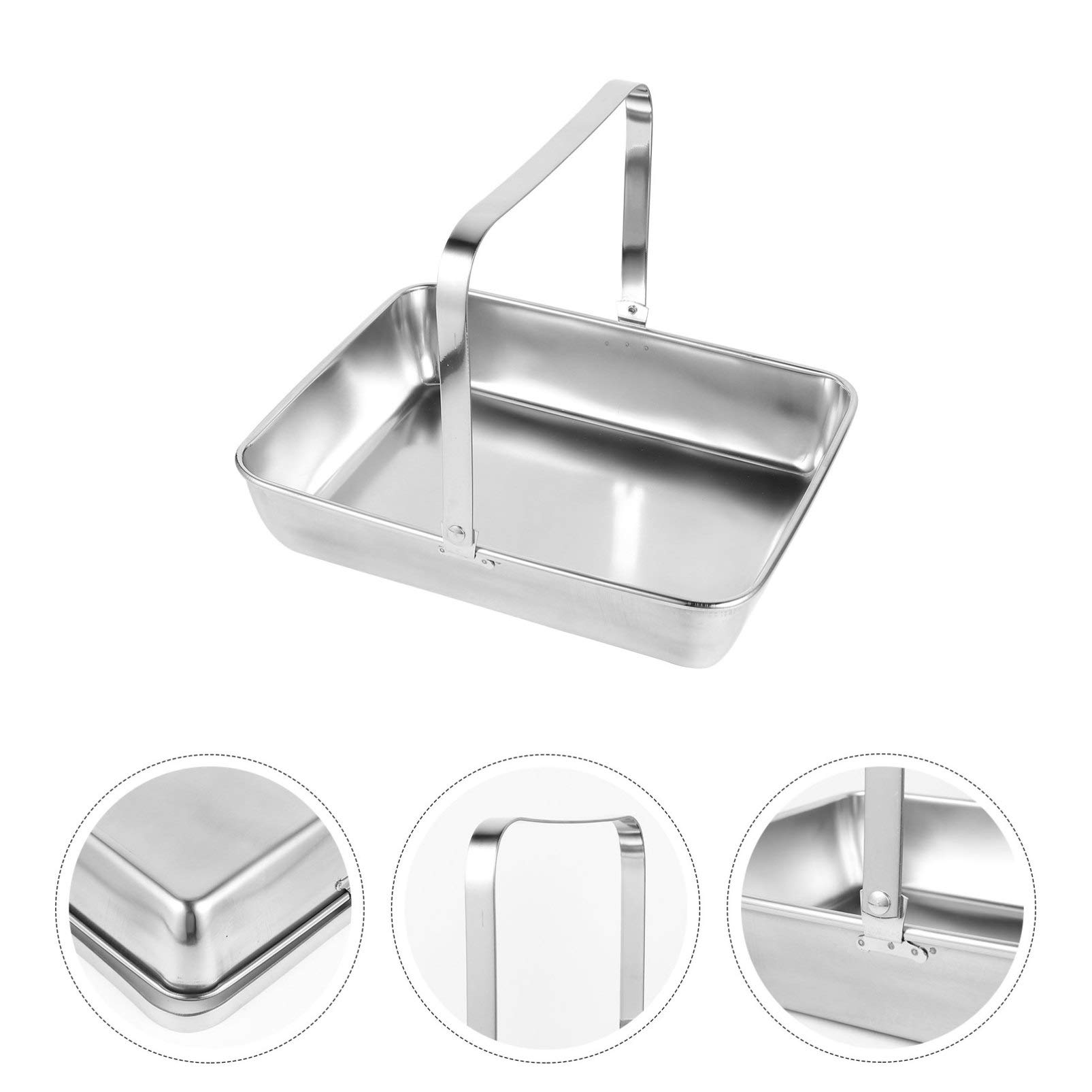 HEMOTON Edelstahl Handtuchablage 20X25Cm Leichtes Serviertablett Für Küche Und Haushalt Multifunktions Tablett Zur Präsentation Von Snacks Und Servietten