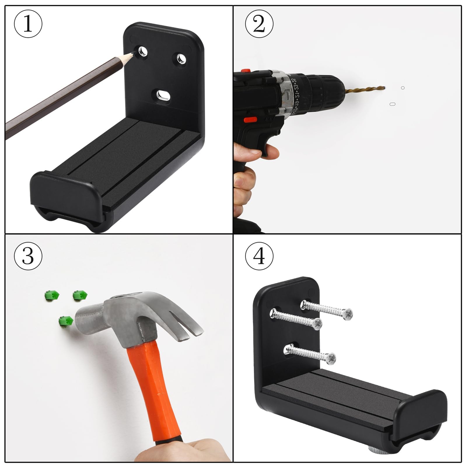 Supporto da parete per soundbar regolabile in altezza, mensola galleggiante, adatta per soundbar da 8,9 a 13,7 cm, per soggiorno, camera da letto, hotel