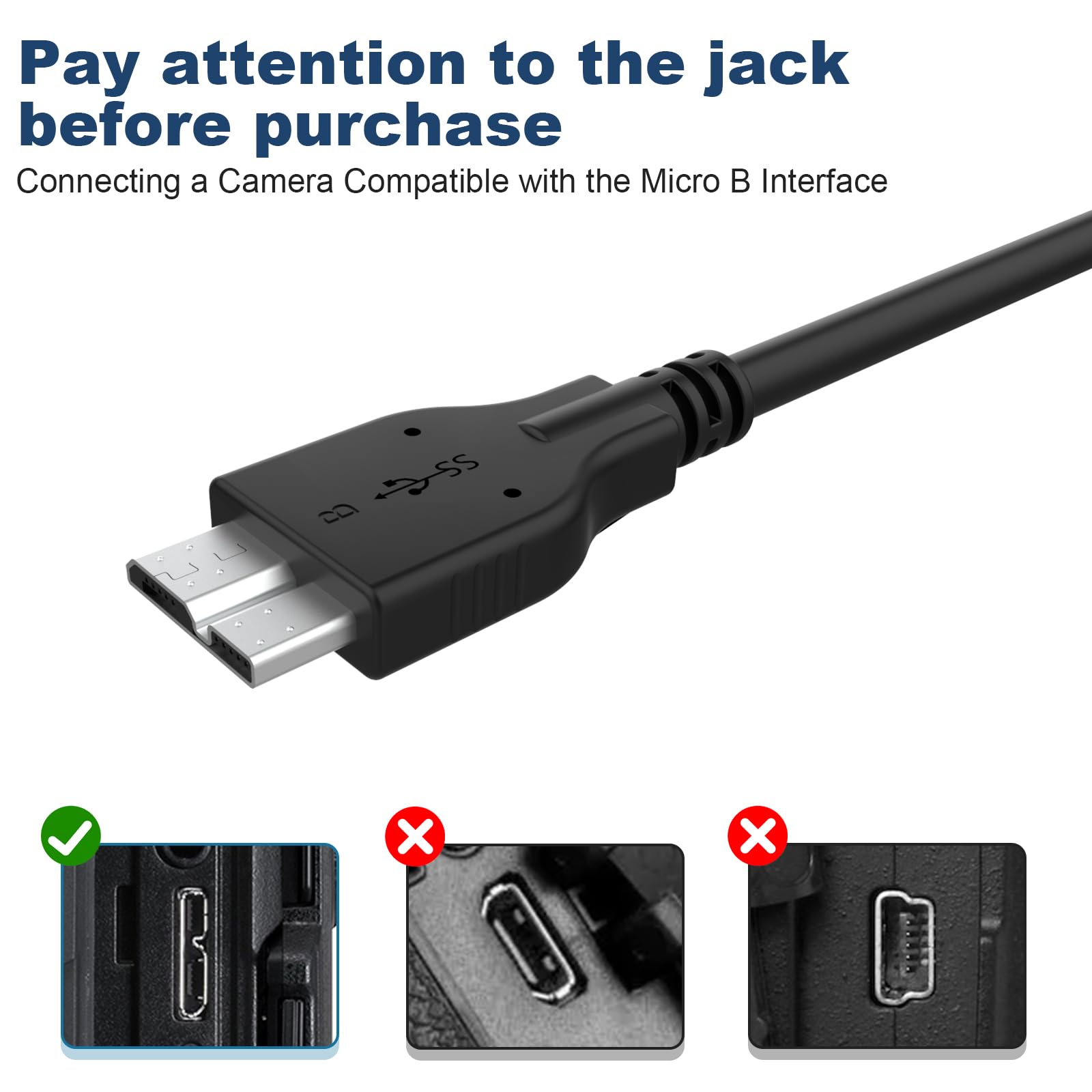 Amazon.co.jp: USB 3.0 Micro Bケーブル、交換用 UC-E22 IFC-150U II