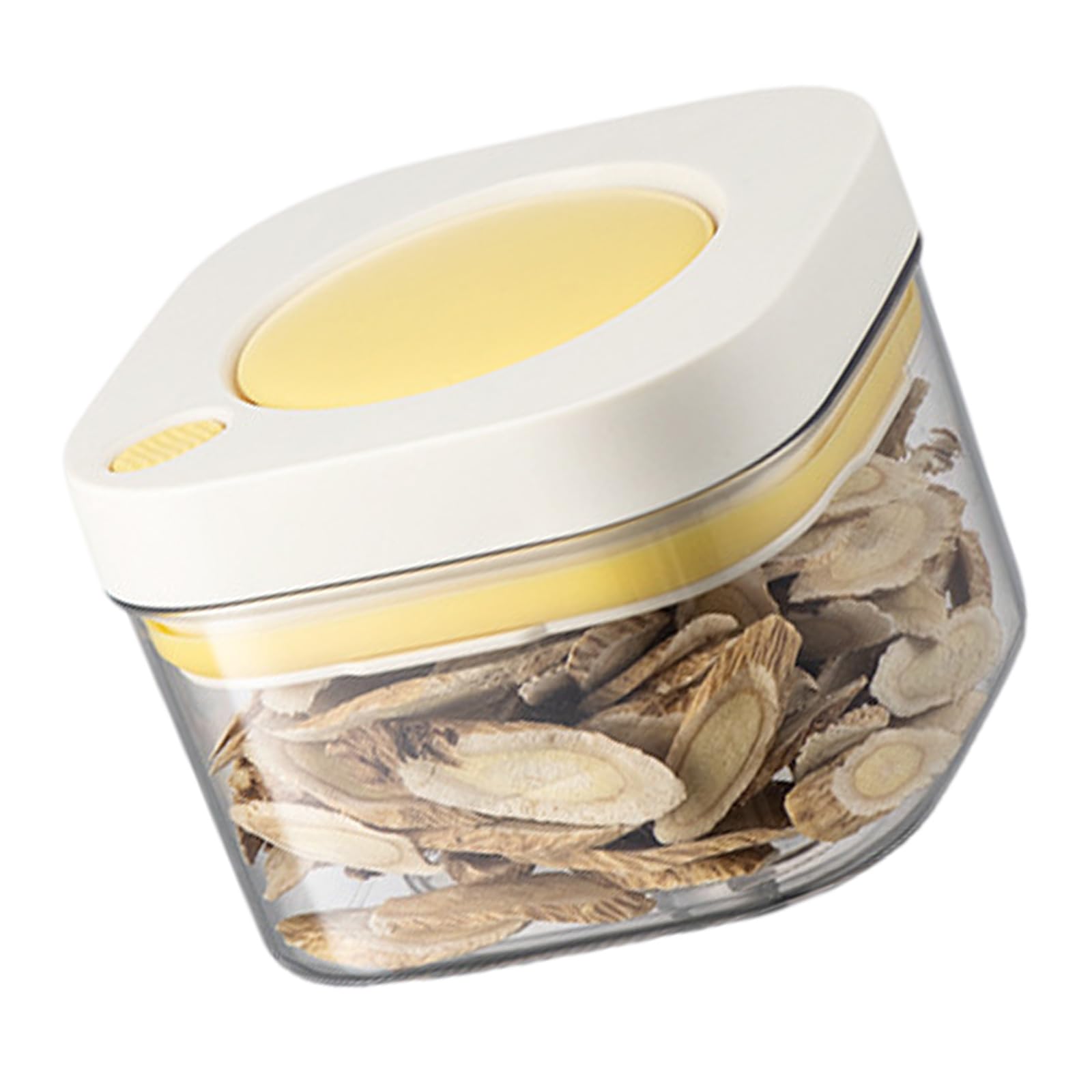 Woedpez Portable Food Vacuum Container Sealed Snacks and Dry Goods Storage Jar Clear Press to Seal Grains Canister Preservation Jar