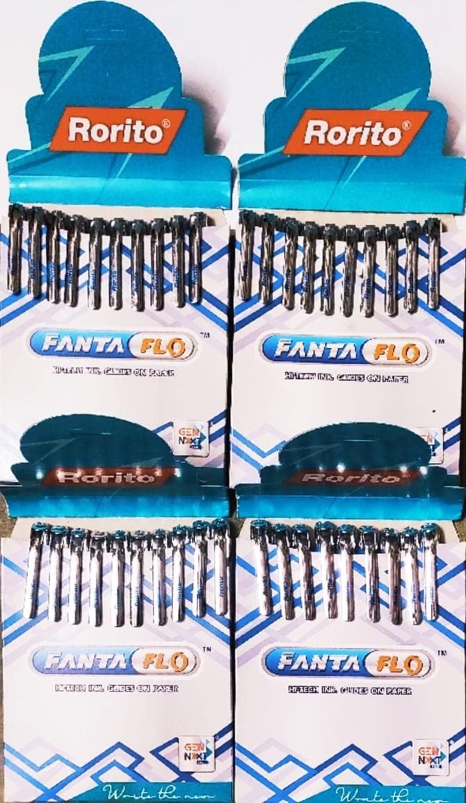 Rorito Fanta Flo Fantaflow Blue Ball Pen Pack of 40 +1 Scented Pen