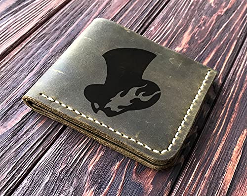 Persona 5 Joker Leather Wallet Mens, Gift for Him, Personalized Mens Wallet, Christmas Gift for Him Gamer Gift, Custom Leather Wallet Handmade, Husband Gift, Boyfriend Gift, Geek Gift s163