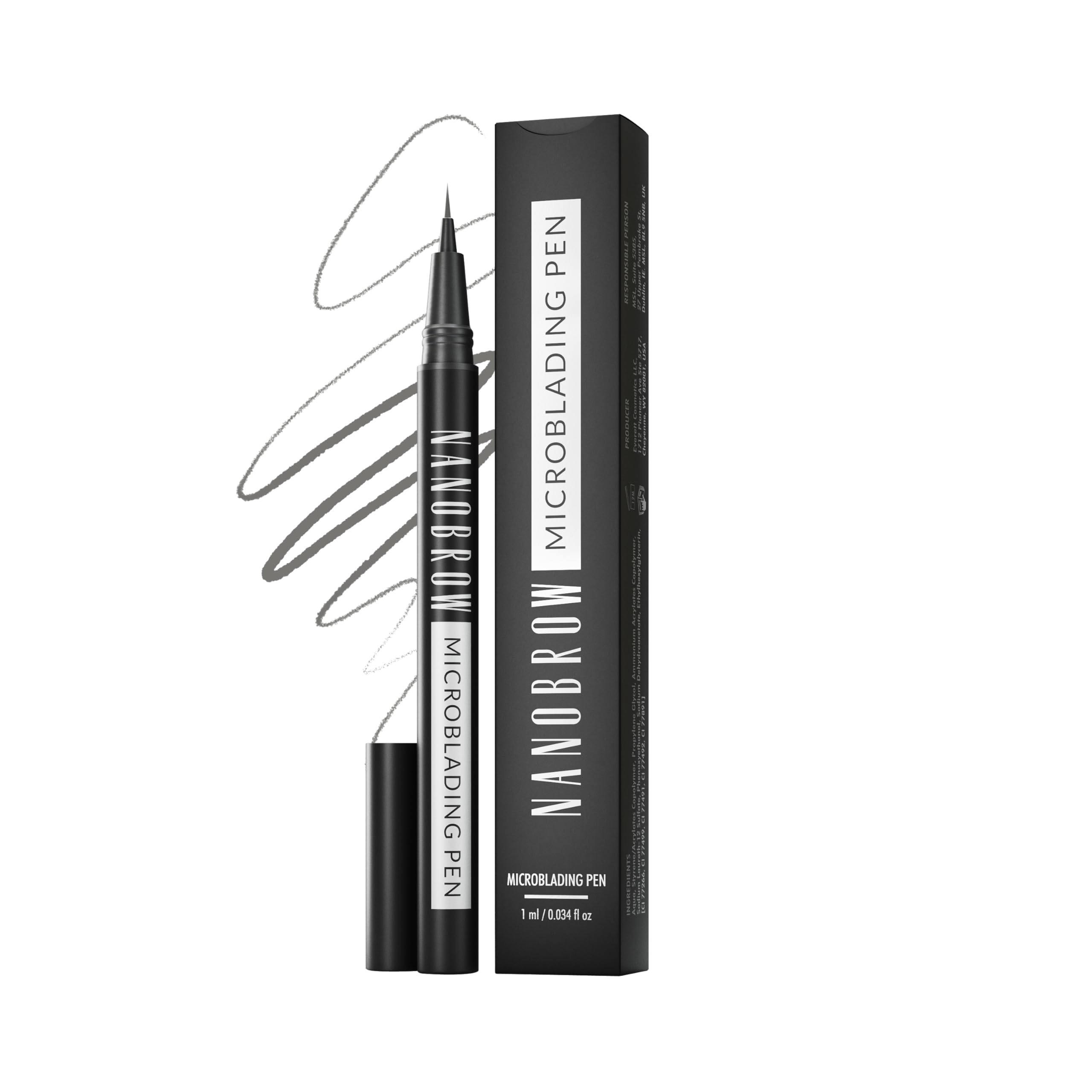 Nanobrow Microblading Pen Ash Blonde - Enhancing, Thickening, Eyebrow Filling. Brow pen with ultra-thin tip