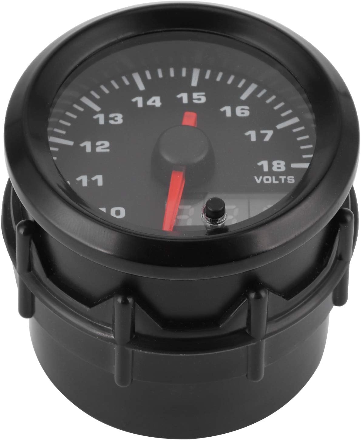 Universal 12V Car Voltage Gauge,52mm/2in LED Car Voltmeter Voltage Gauge Meter