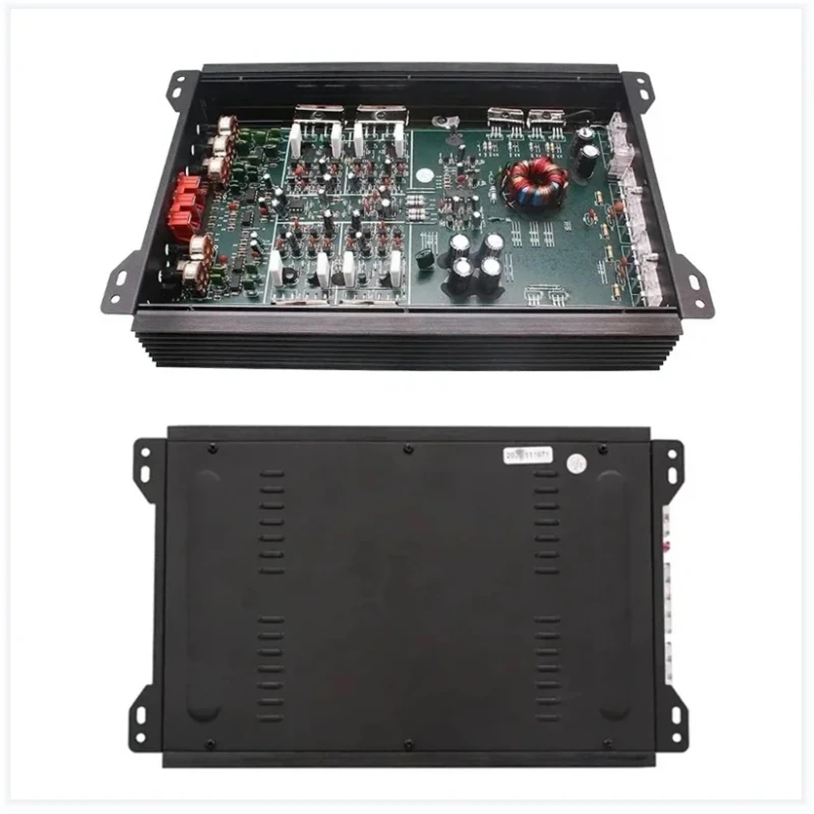 Amplificador, Negro 4 Canales Coche DC12V Alta Potencia 4x60W aleación de Aluminio Completo Sonido Amplificador subwoofer modificación de Audio del Coche