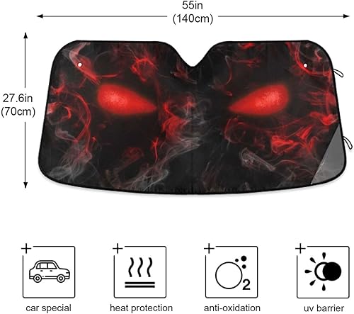 Miniatura 3 de Parasol plegable para parabrisas de automóvil, con estampado de ojos de mujer, protección contra rayos UV, parasol para mantener tu vehículo fresco