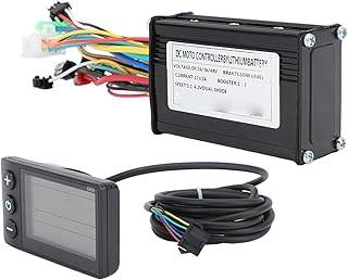 RiToEasysports 3 Mode Electric Bike Lithium Battery Modification Kit, 17A Motor Controller with S866 Display Panel for 250W to 350W Motor