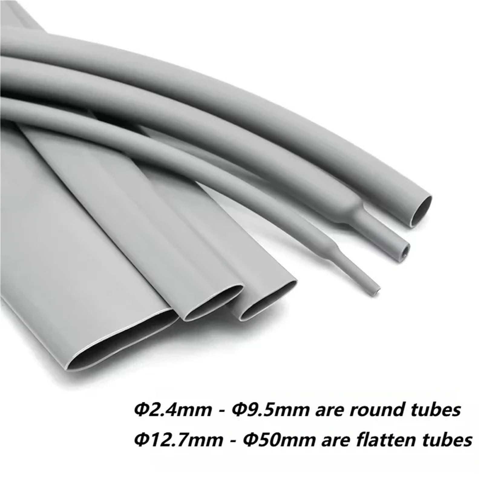Guaina Termorestringente Tubo termorestringente grigio 3:1 con colla, tubo a doppia parete, diametro 2,4~50 mm, manicotto isolante in poliolefina con rivestimento adesivo(25.4mm,3.0meters)
