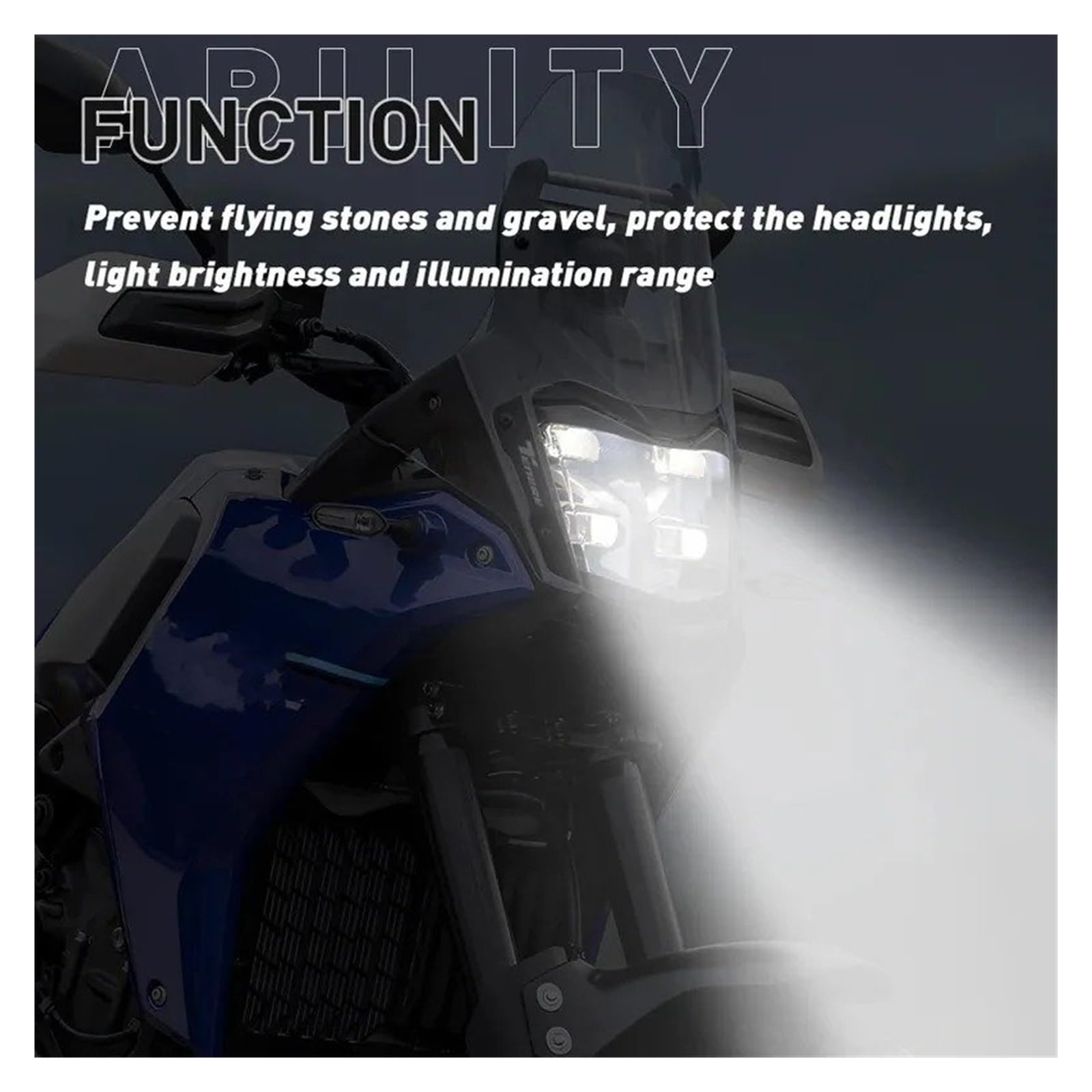 Motocicleta Protector Faros Para Tenere 700 2025 Modelo Accesorios De Motocicleta Cubierta Protectora Faro Transparente Protector Luz Cabeza Acrílica(Transparent)