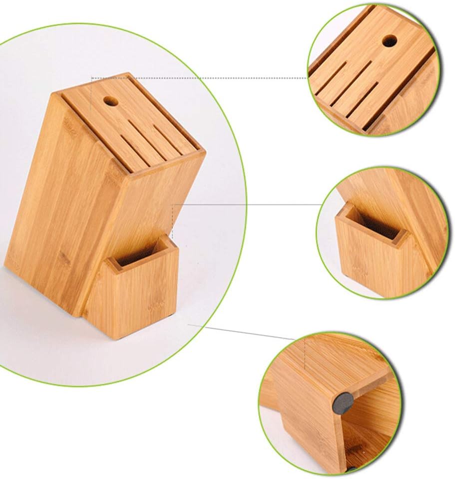 STOBAZA Knife Block Holder for Kitchen Organization Stylish Rack for Storage of Cutlery and Utensils Keeps Your Knives Secure and within Reach