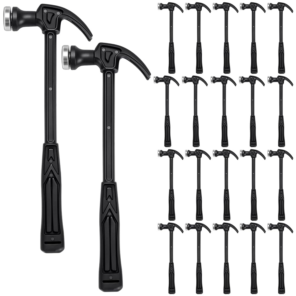 40 petit Marteau Ménager Mini Marteau à Griffes en Plastique de 18.2x6.5cm Petit Outil Ménager Mini Maillet Noir avec Griffe pour L'Artisanat le Bricolage le Travail du Bois Échappement