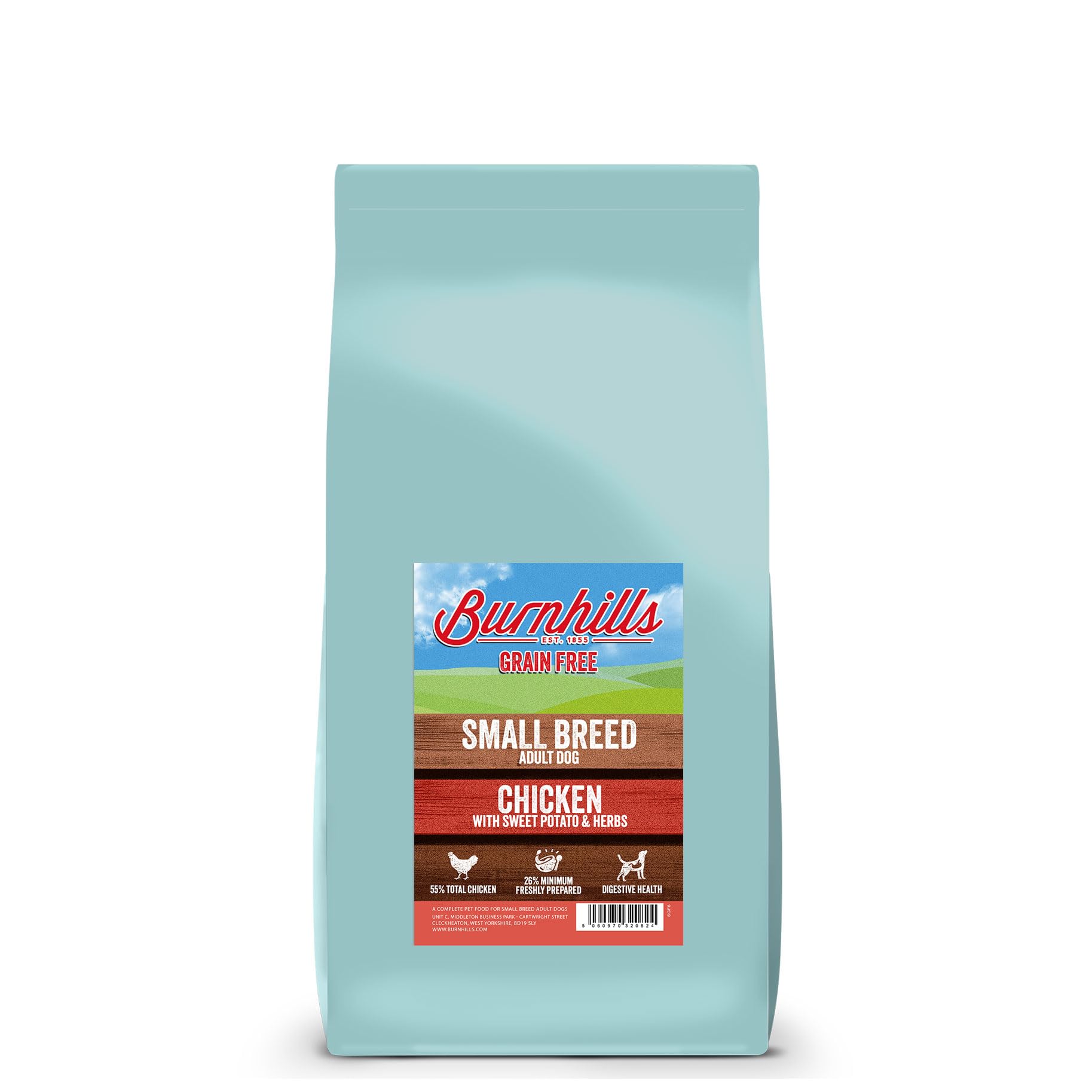 Burnhills Small Breed Grain Free Chicken, Sweet Potato & Herbs Adult Dog Food 6Kg