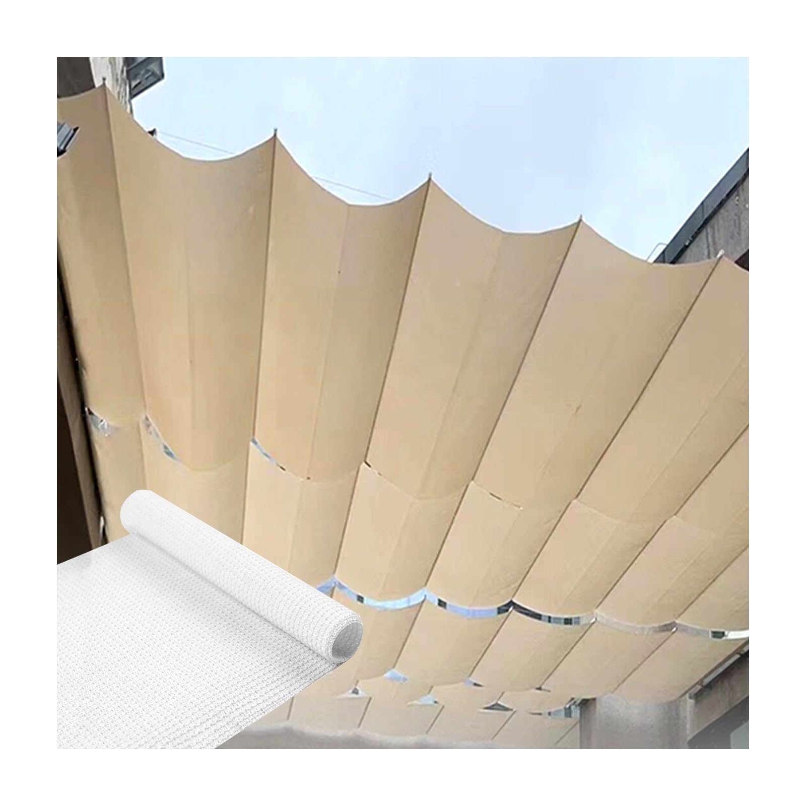 Voile d'ombrage rétractable imperméable pour patio et jardin