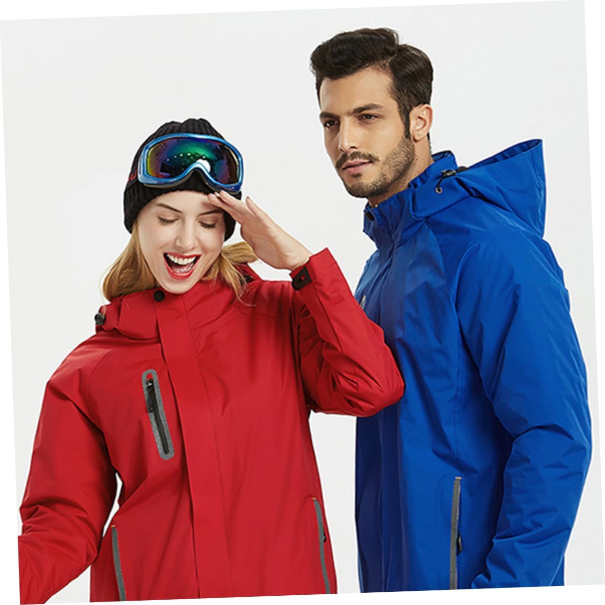 Hooded Mountaineering Suit for Hiking Thickened Fleece Outdoor Jacket for Men Windproof Comfortable for Cold Weather