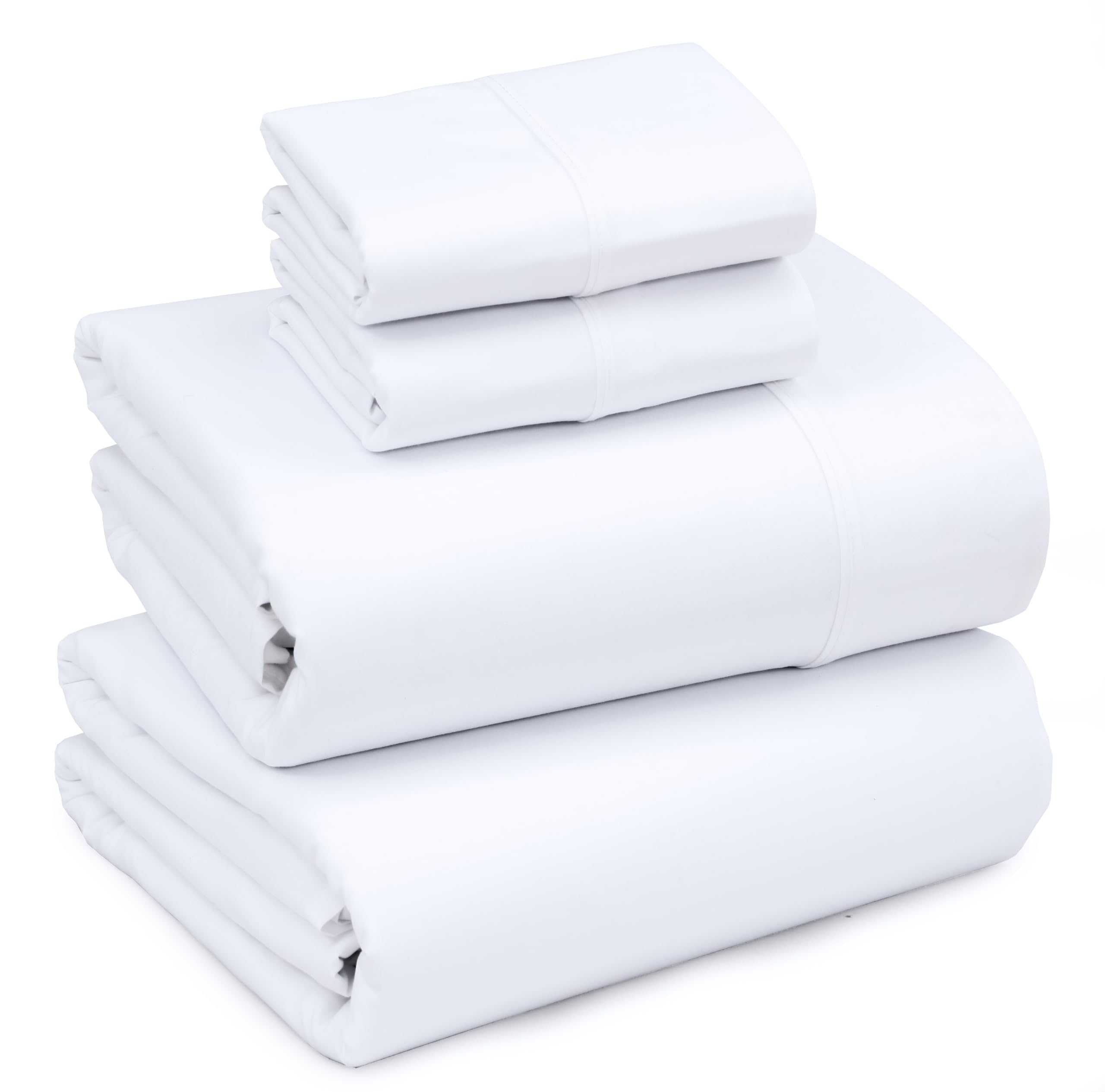RUVANTI White Sheets Queen Size Bed Set - Comfortable and Super Soft Microfiber Sheets - Queen Sheets Deep Pocket 15" - Lightweight & Easy Care Bed Sheets Queen Size - 4 Pieces - White โ image 1