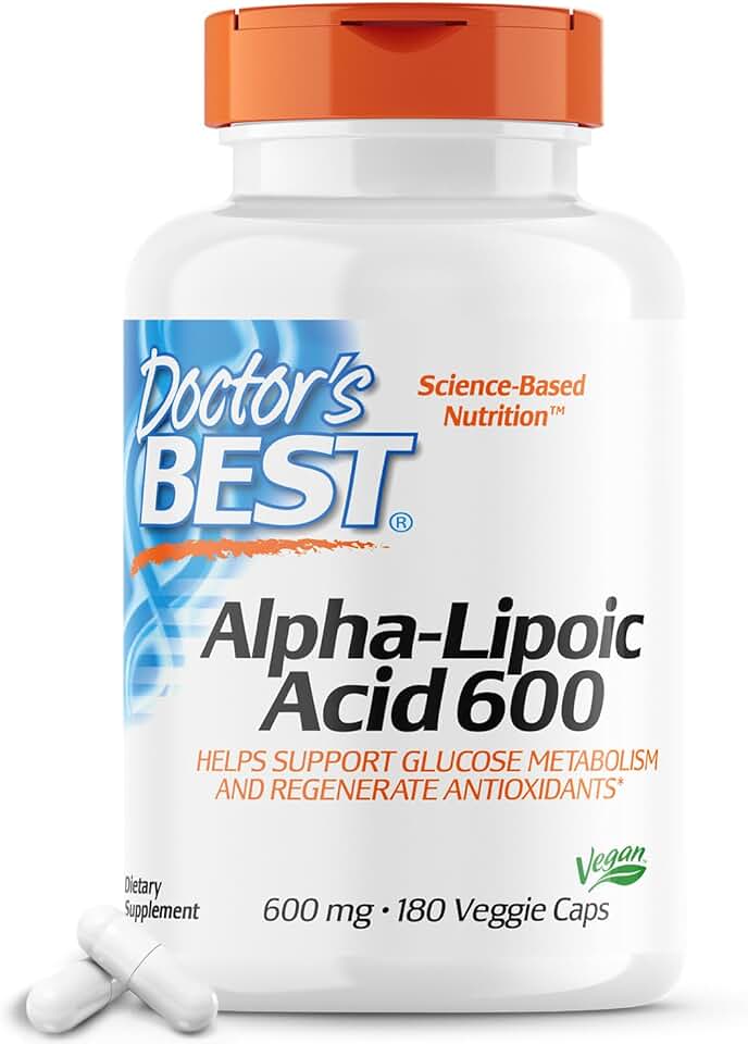 Doctor's Best - Ácido Alpha-Lipóico 600 mg. - 180 Cápsulas vegetarianas