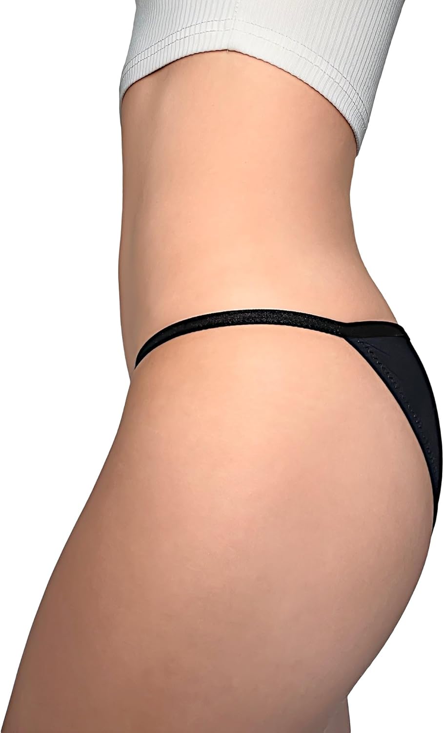 Nabtos Women's String Bikini Panties Nylon Sports Silky Underwear Low Rise Cotton Liner Pack 6 - Image 6