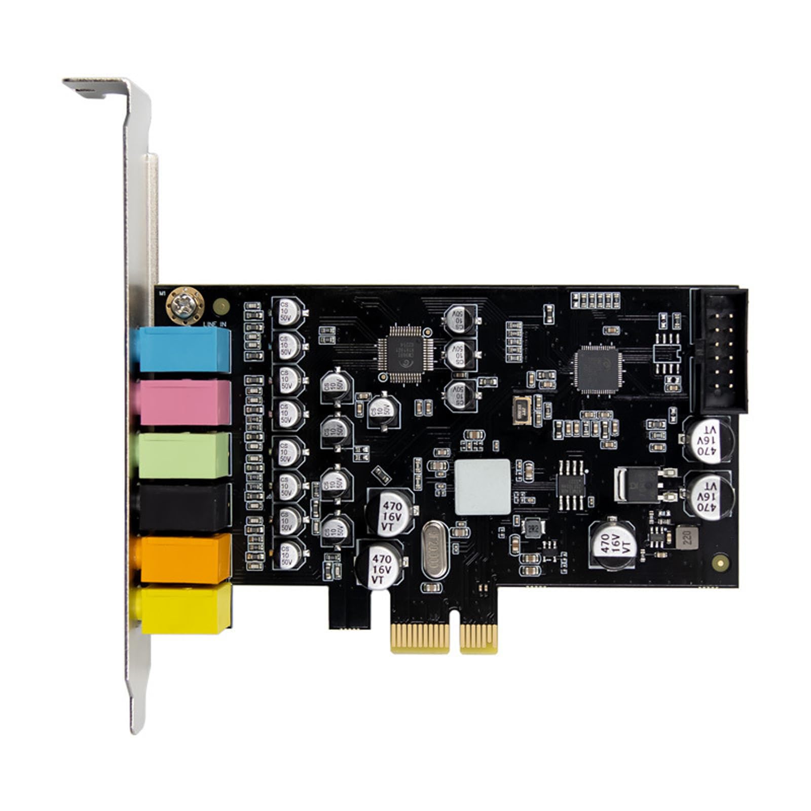 Scheda audio PCIe ST117 CM6212 7.1CH Plug and Play Nessun driver necessario per piattaforme multiple Scheda audio PCIe densa