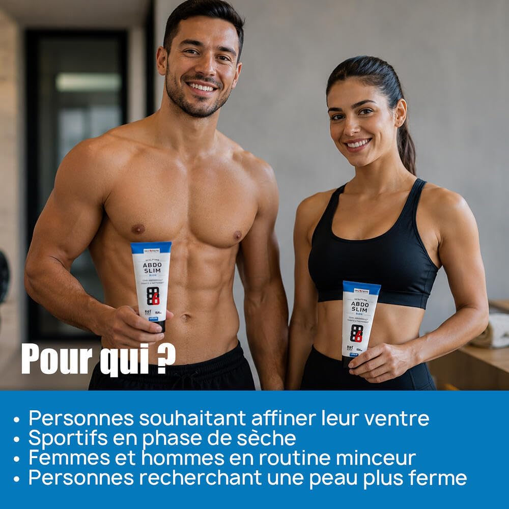 CREME MINCEUR Abdos Slim - Tonifie, Sculpte Le Ventre - Peut Etre Utilisée Sur D'autres Zones à Affiner : Cuisses, Bras, Hanches - Tube 150ml - Eric Favre