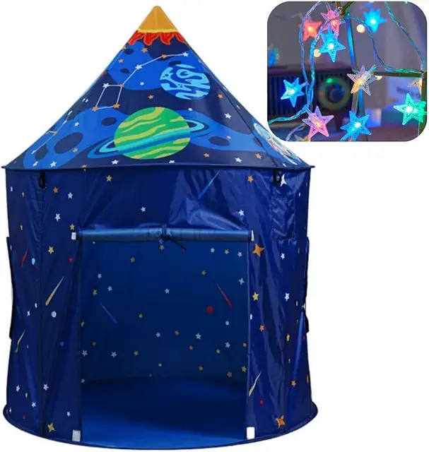 Benebomo Space Rocket Play Tent for Kids - Indoor & Outdoor Wigwam