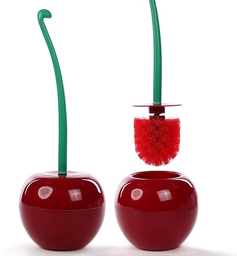 1 Pz Scopino e Portascopino per WC Ciliegia Scopettino WC Plastica Scovolino...