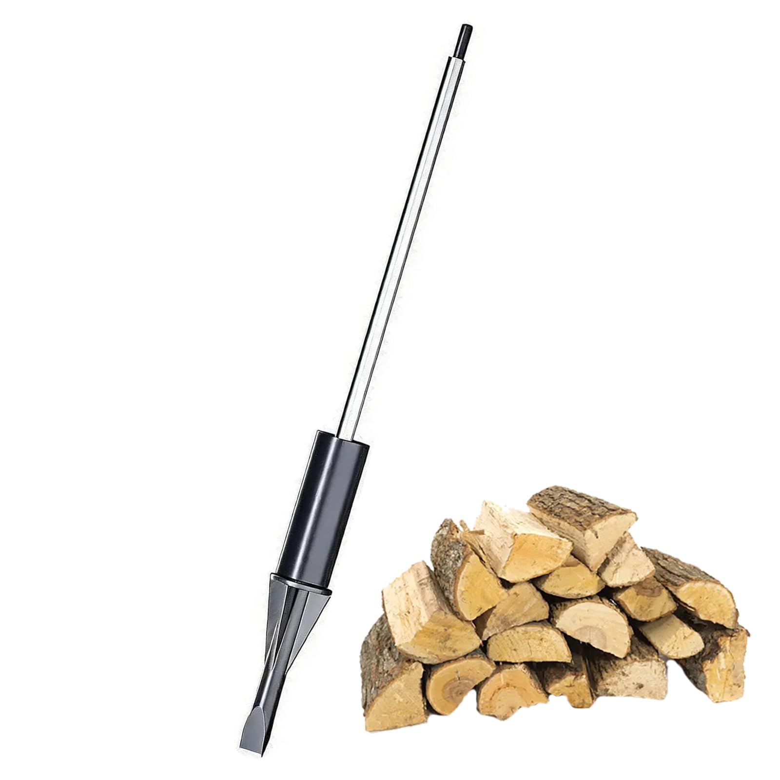 Fendeuse de bûches manuelle robuste, portable à inertie avec poignée antidérapante pour cheminée intérieure, camping en plein air, feu de camp et préparation du bois de chauffage