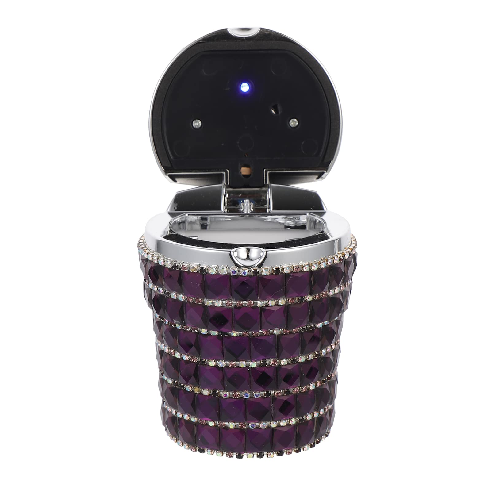 Milisten ashtray tiny trash can bins with lids car trashcans car trash can with lid mini trash cans trashcan for car trash cans with lids plastic purple with cover cup holder office