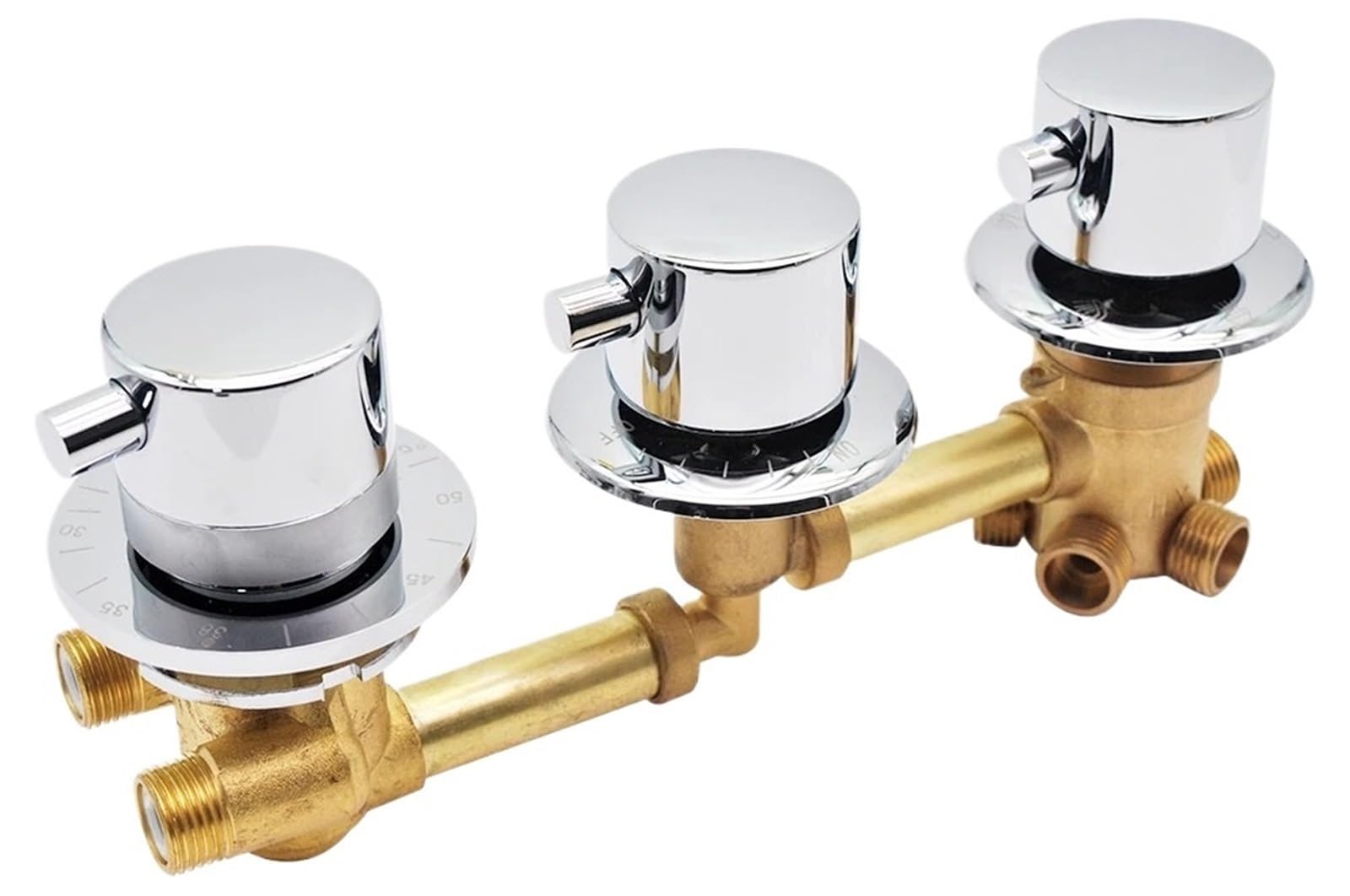 Mélangeur thermostatique en laiton encastrable à 3 boutons SF-405LW