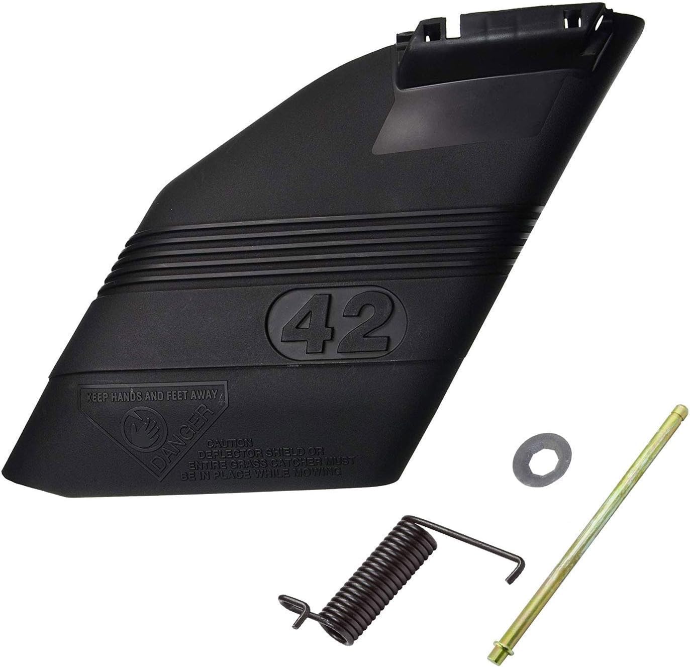 Earthtec CRAFTSMAN 130968 - Protector deflector de cubierta para cortacésped de 42 pulgadas con accesorios de montaje