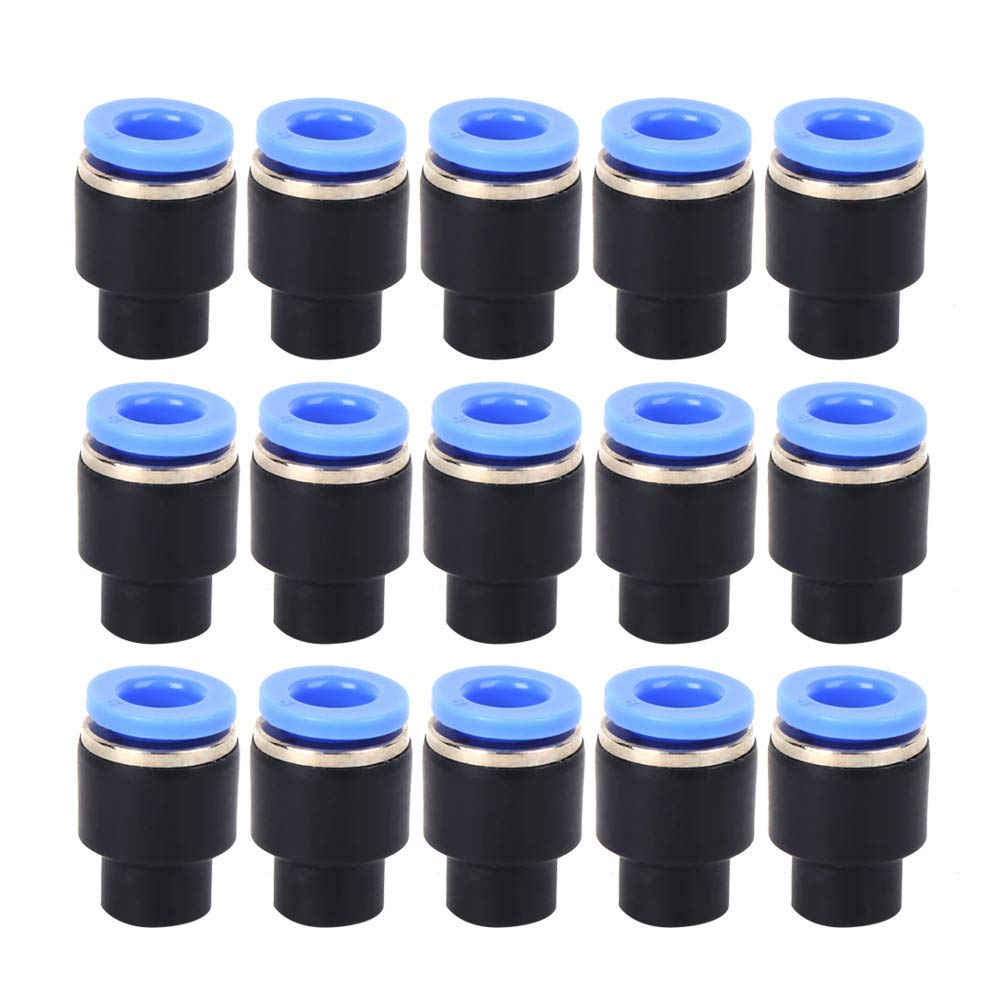 50pcs Bouchons de Tuyau, Bouchon de Tuyau d'Air Bouchon Pneumatique Pièces Mécaniques PPF6 Insert Rapide en Laiton en Plastique pour Embout Femelle Push Fit de 6mm