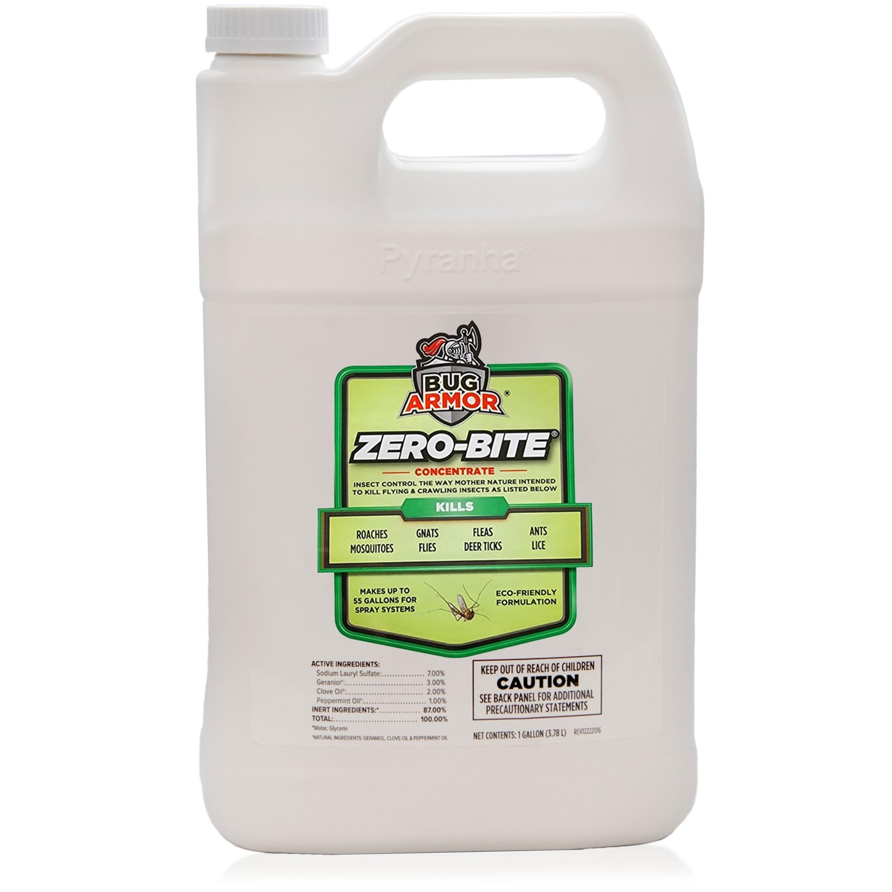 PYRANHA Bug Armor Zero-Bite Concentrate Refill for Automatic Spray Systems - Barn Indoor Fly Control | Repels Flies, Fleas, Ants & Mosquitoes