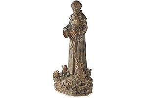 Wind & Weather St. Francis of Assisi Garden Statue | Religious Patron Saint of Animals