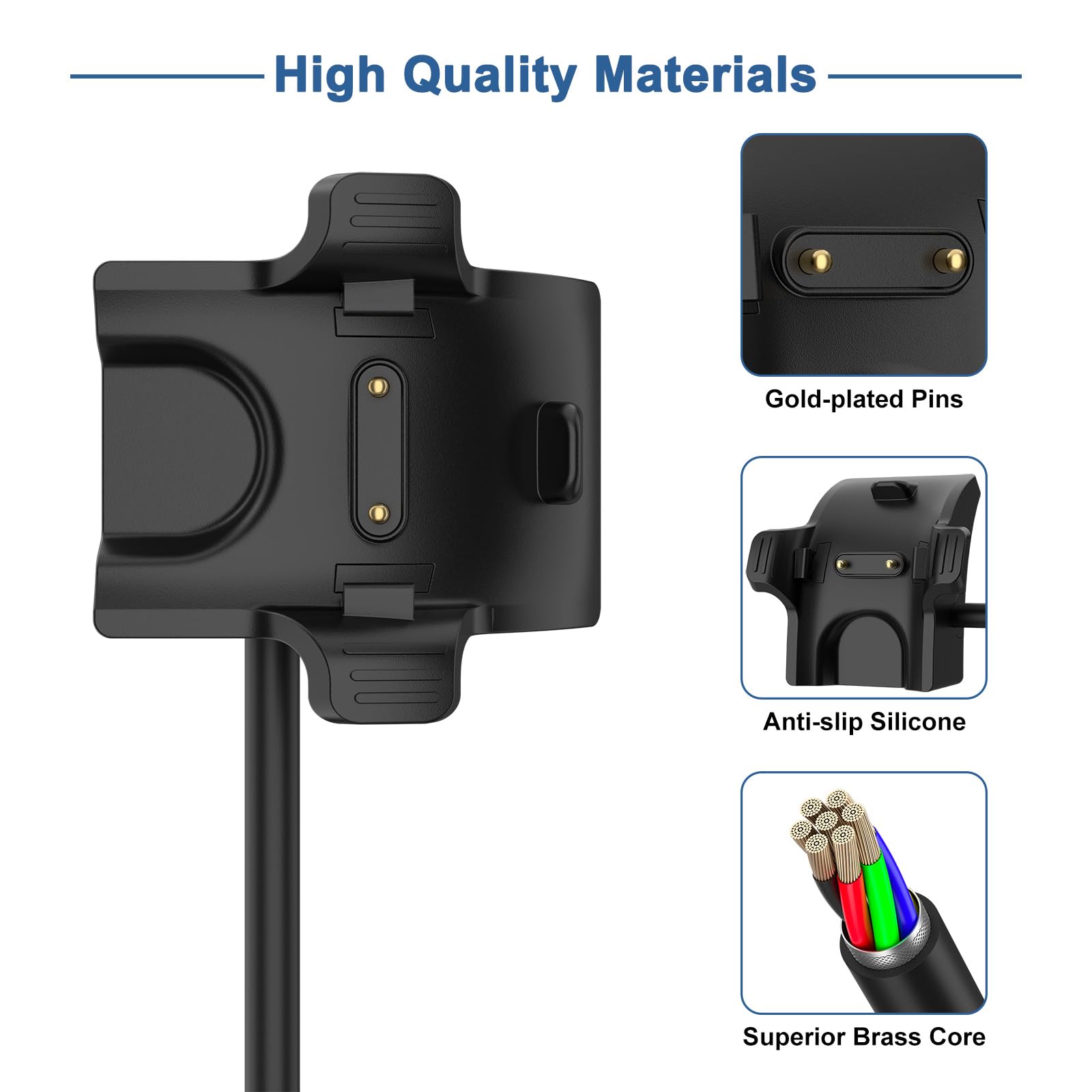 Accessoire Bracelet Sport Câble Chargeur HONOR Band 5/4/3/2 - 97cm - Noir - Recharge Fitness Tracker Chargeur Fitness Tracker